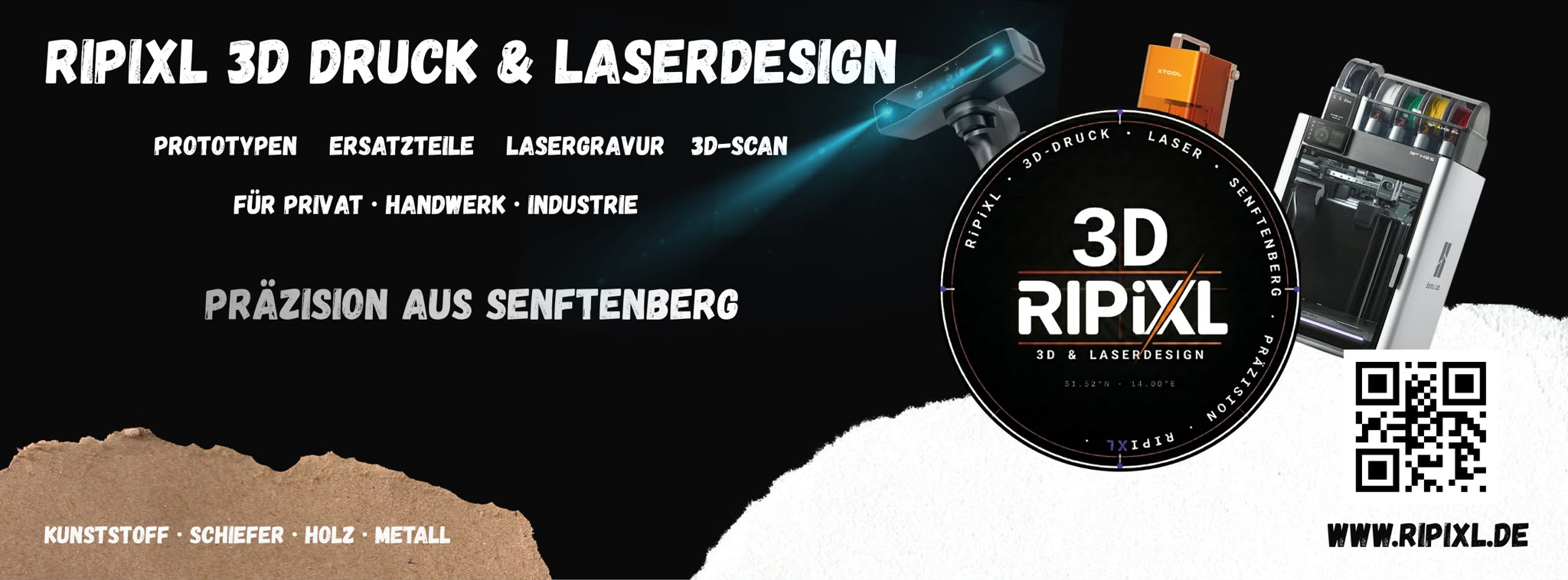RiPiXL 3D Druck & Laserdesign – Präzision aus Senftenberg